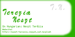 terezia neszt business card